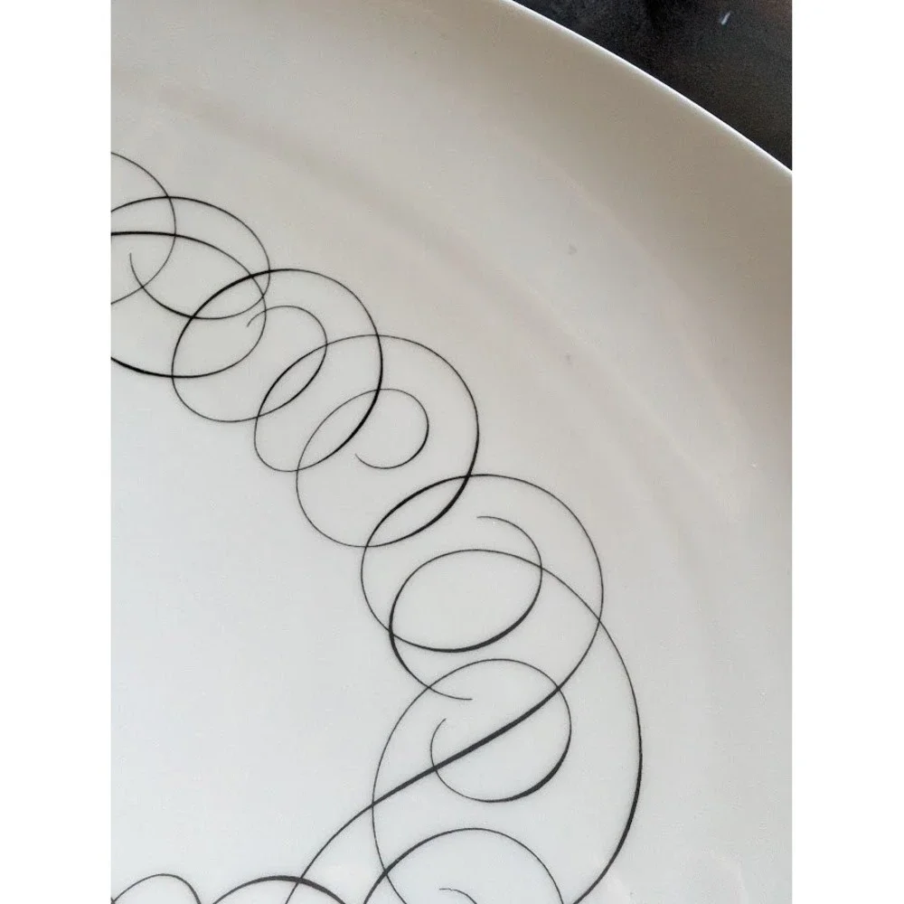 Raymond Loewy Continental China Script Oval Serving Platter 17